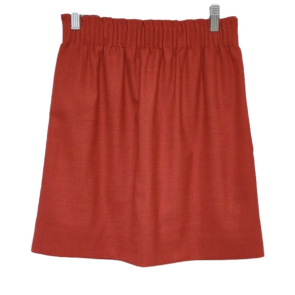 J crew red fully lined mini skirt with side pockets. Size 00, EUC - Picture 4 of 12